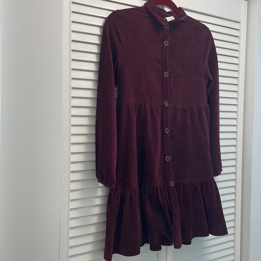NWOT Zara Girls Corduroy Button-down Dress